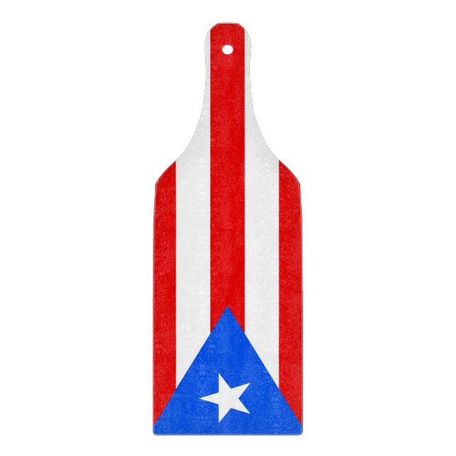 Glasspadar med Puerto Rico flagga (Framsidan)