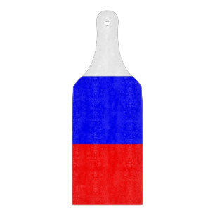 Glasspadar med ryska flagga