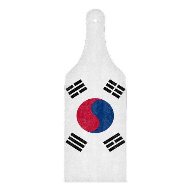 Glasspadar med Sydkoreas flagga (Framsidan)