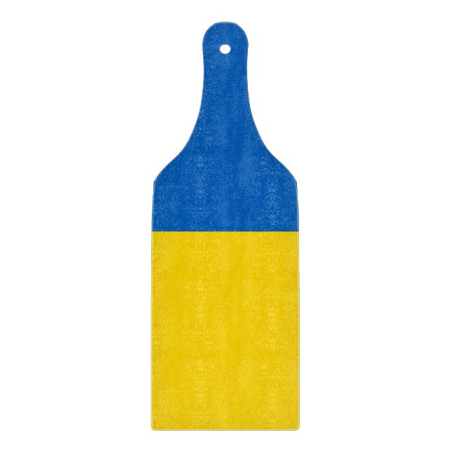 Glasspadar med ukrainsk flagga (Framsidan)