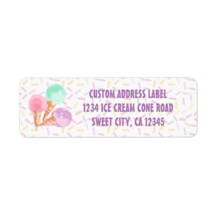 Glasspartyadressetiketter Returadress Etikett