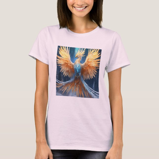 "Glasspendor: Majestic Ice Phoenix" T Shirt (Framsida)