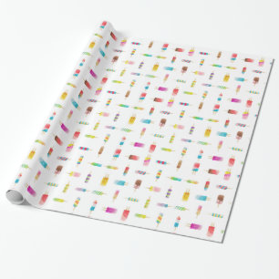 Glasspopsicle som slår in papper presentpapper