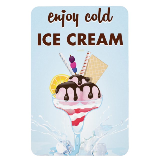 Glassrestaurang för vintage Middag Magnet (Vertikal)