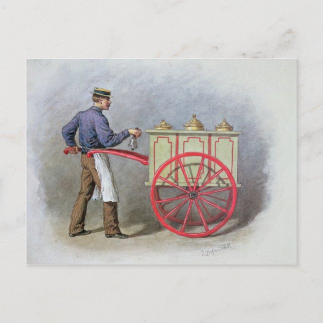 Glasssäljare, 1895 vykort (Framsida)