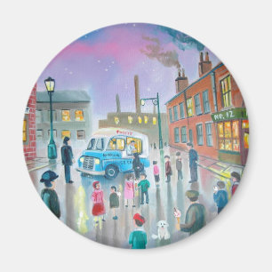 Glassskåpbiloljemålningen Magnet
