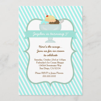 Glasssötsakfödelsedagsfest inbjudan