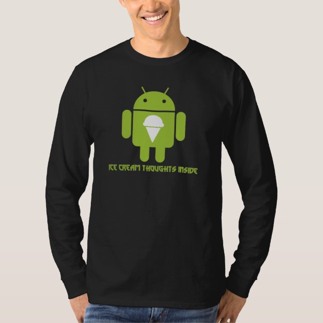 Glasstankeinsida (Androidkryp Droid) T-shirt (Framsida)