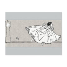 Glasstigång Vintage Askungen Postkort