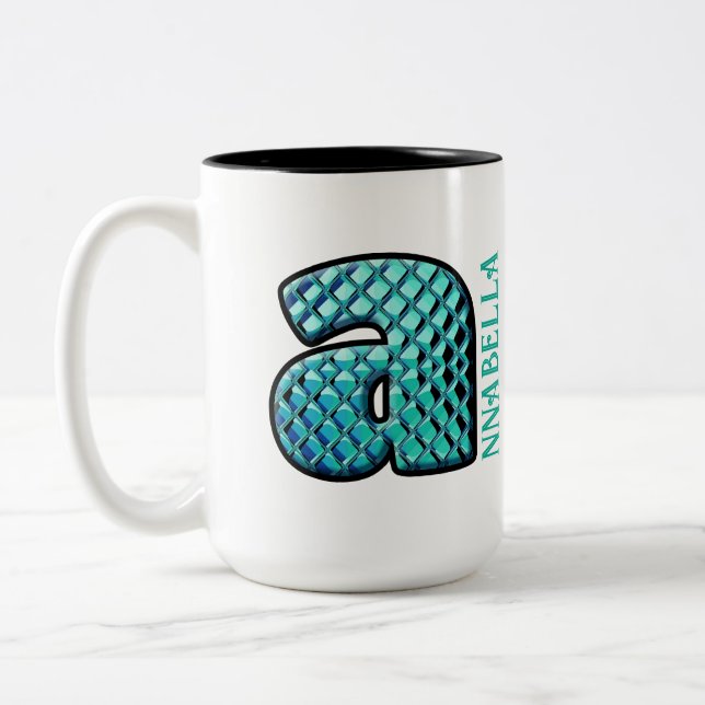 Glasstiles monogram - a Två-Tonad mugg (Vänster)