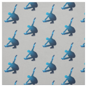 Glasstrummet - Manlig figur skater Blue star Tyg