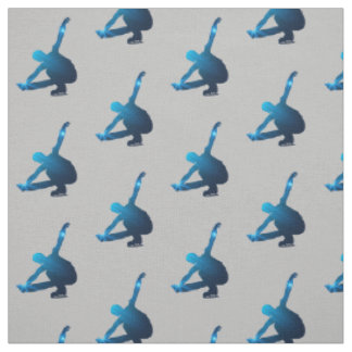 Glasstrummet - Manlig figur skater Blue star Tyg
