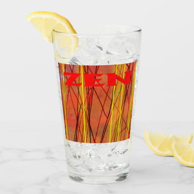 Glasstumlare av rödtråd glaskopp (Framsida Ice)