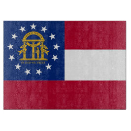 Glasstyckningsanläggning med Flagga av Georgien, F