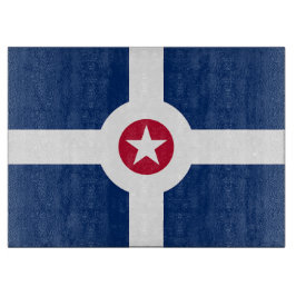 Glasstyckningsanläggning med Flagga av Indianapoli