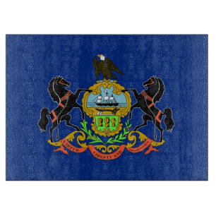Glasstyckningsanläggning med Flagga av Pennsylvani