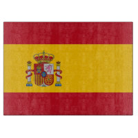 Glasstyckningsanläggning med Flagga av Spanien