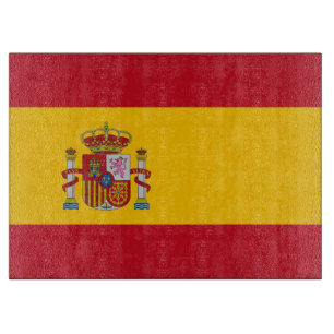 Glasstyckningsanläggning med Flagga av Spanien