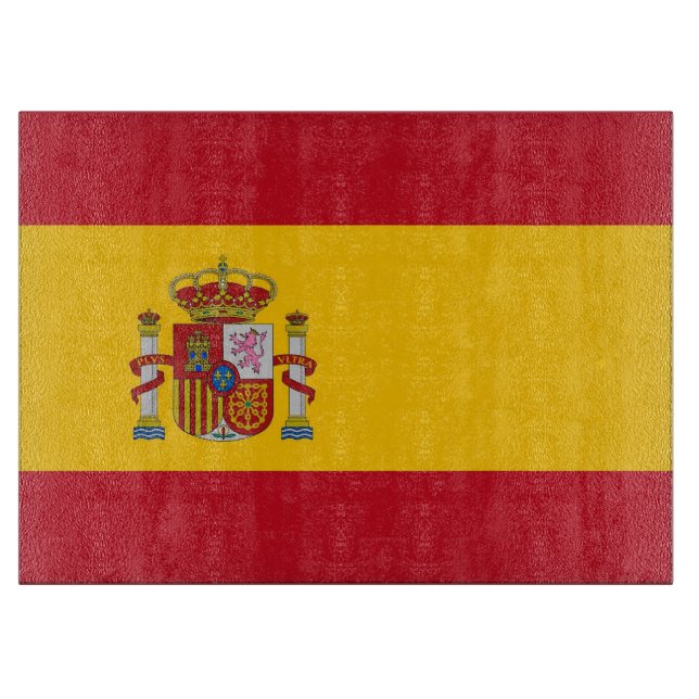 Glasstyckningsanläggning med Flagga av Spanien (Framsidan)