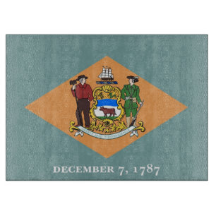 Glasstyckningsanläggning med Flagga Delaware, USA