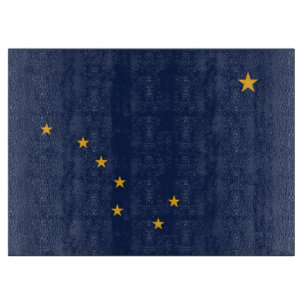 Glasstyckningsbord med Flagga av Alaska-staten