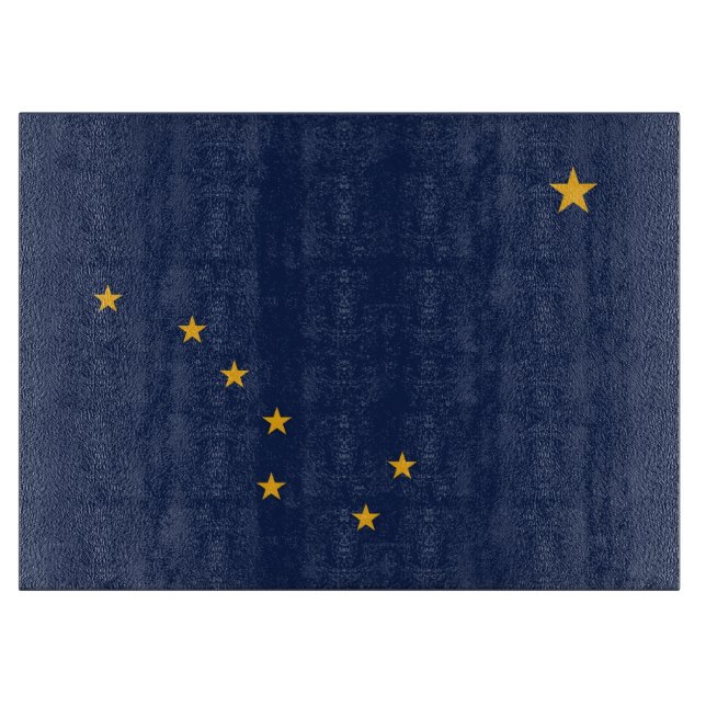 Glasstyckningsbord med Flagga av Alaska-staten (Framsidan)
