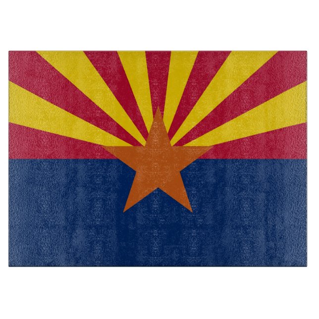 Glasstyckningsbord med Flagga av Arizona-staten (Framsidan)