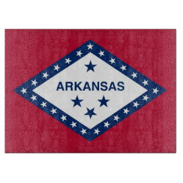 Glasstyckningsbord med Flagga av Arkansas-staten