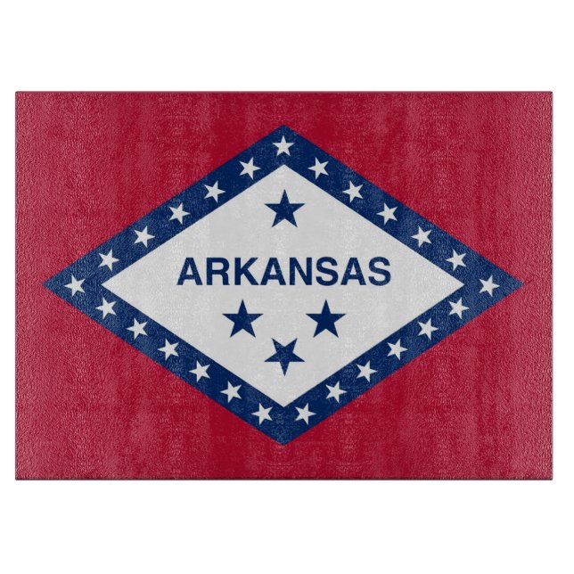 Glasstyckningsbord med Flagga av Arkansas-staten (Framsidan)