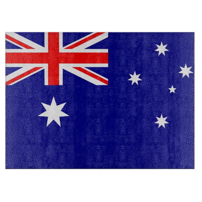 Glasstyckningsbord med Flagga av Australien (Framsidan)