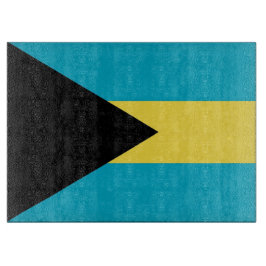 Glasstyckningsbord med Flagga av Bahamas