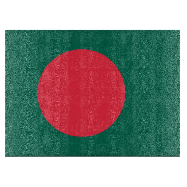 Glasstyckningsbord med Flagga av Bangladesh (Framsidan)