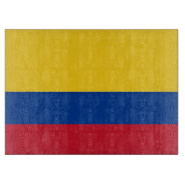 Glasstyckningsbord med Flagga av Colombia