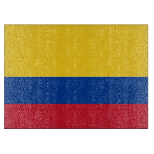 Glasstyckningsbord med Flagga av Colombia (Framsidan)