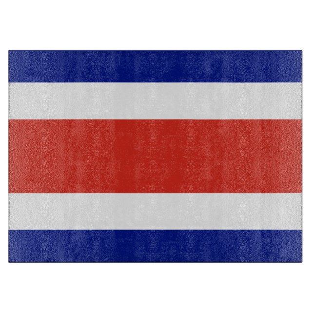 Glasstyckningsbord med Flagga av Costa Rica (Framsidan)