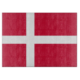 Glasstyckningsbord med Flagga av Danmark