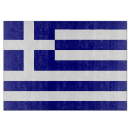 Glasstyckningsbord med Flagga av Grekland