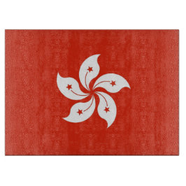 Glasstyckningsbord med Flagga av Hongkong