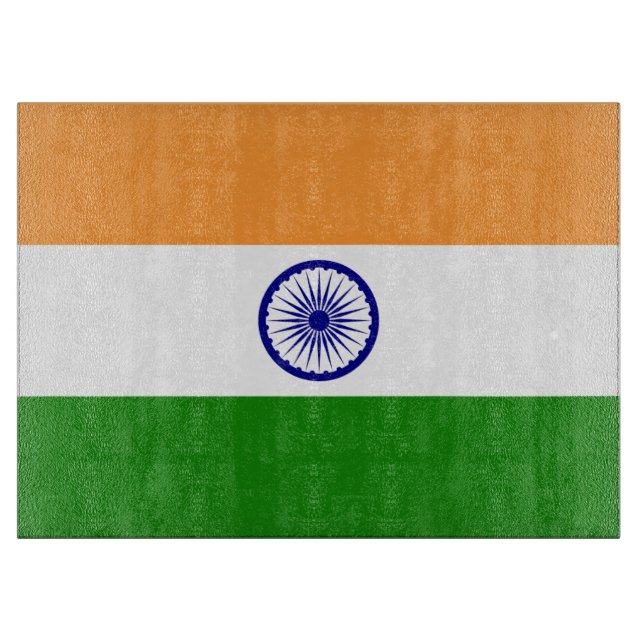 Glasstyckningsbord med Flagga av Indien (Framsidan)