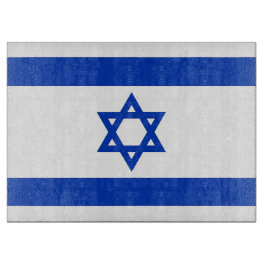 Glasstyckningsbord med Flagga av Israel