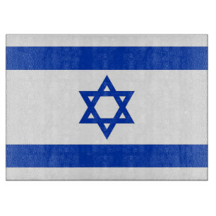 Glasstyckningsbord med Flagga av Israel