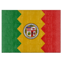 Glasstyckningsbord med Flagga av Los Angeles, USA