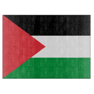 Glasstyckningsbord med Flagga av Palestina