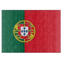 Glasstyckningsbord med Flagga av Portugal