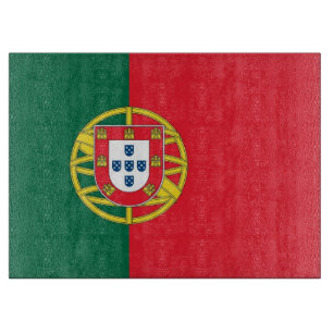 Glasstyckningsbord med Flagga av Portugal