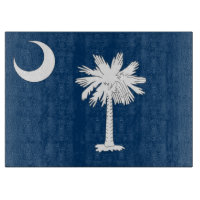 Glasstyckningsbord med Flagga av South Carolina