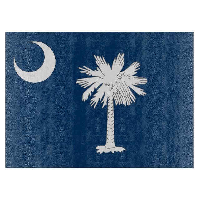 Glasstyckningsbord med Flagga av South Carolina (Framsidan)