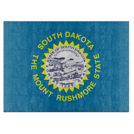 Glasstyckningsbord med Flagga av South Dakota