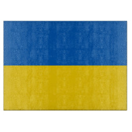Glasstyckningsbord med Flagga av Ukraina