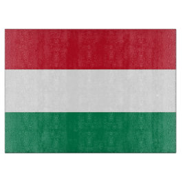 Glasstyckningsbord med Flagga av Ungern